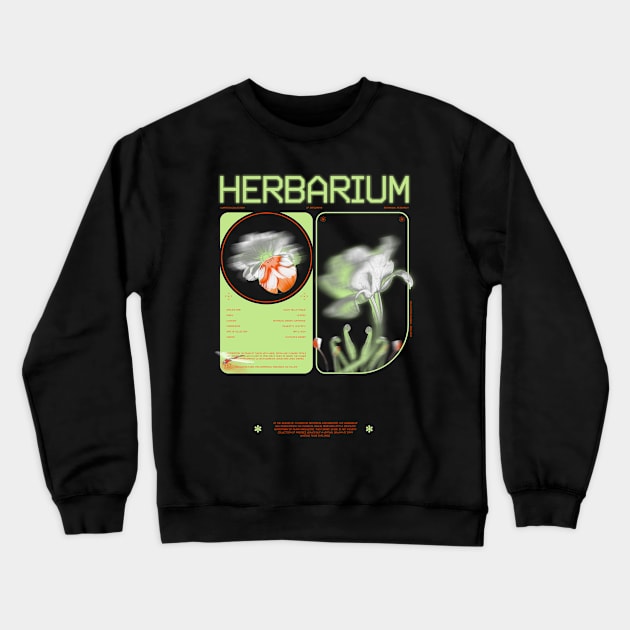 Futuristic Herbarium in Neon Colours. Crewneck Sweatshirt by BKArt